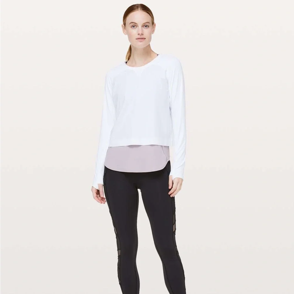 Lululemon Another Lap Strong Long Sleeve, White, 4 - Picture 3 of 11